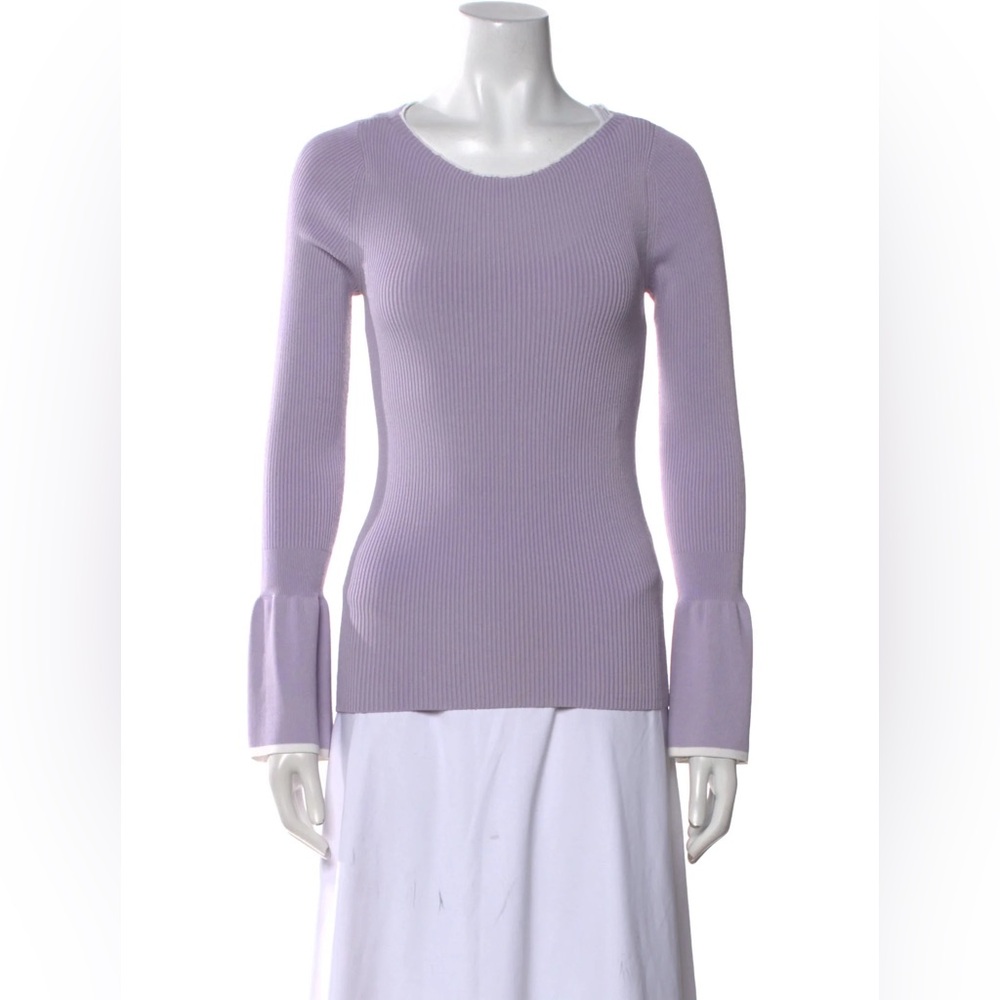 Sandro Lavender Lilac Ribbed Knit Sweater Sz 1 NWOT
